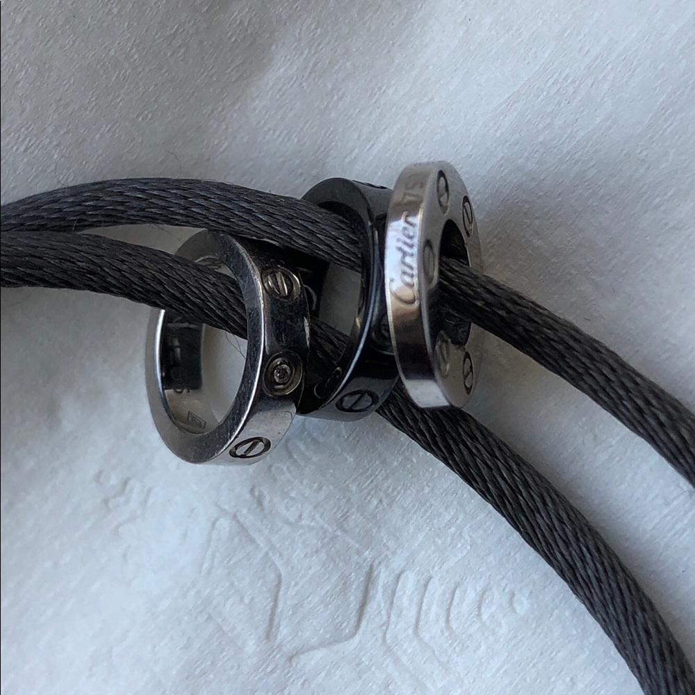 Cartier Trinity Ring Bracelet with Silk Cord